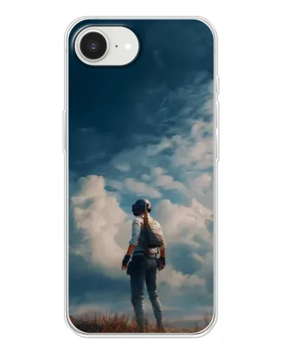 Чехол для iPhone 16e с картинкой «Герой PUBG на скале» Чехол для iPhone 16e с картинкой «Герой PUBG на скале»