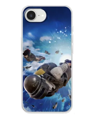 Чехол для iPhone 16e с картинкой «Десант PUBG — прыжок» Чехол для iPhone 16e с картинкой «Десант PUBG — прыжок»