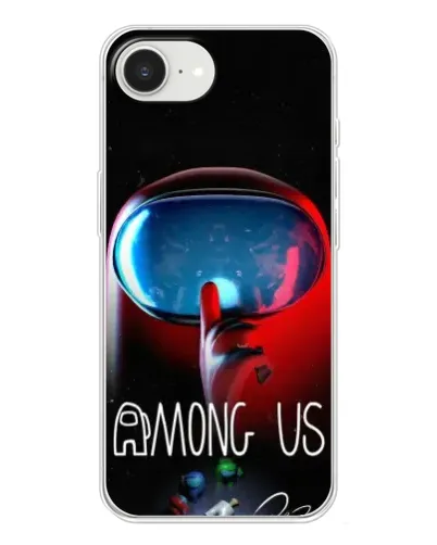 Чехол для iPhone 16e с картинкой «Красный импостер — макро» Чехол для iPhone 16e с картинкой «Красный импостер — макро»
