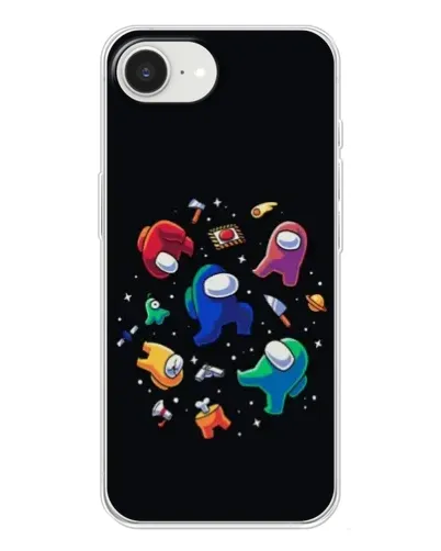 Чехол для iPhone 16e с картинкой «Among Us космос» Чехол для iPhone 16e с картинкой «Among Us космос»