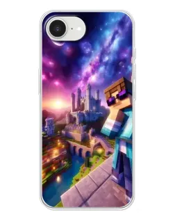 Чехол для iPhone 16e с картинкой «Стив и космос» Чехол для iPhone 16e с картинкой «Стив и космос»
