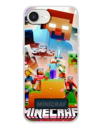 Чехол для iPhone 16e с картинкой «Minecraft герои игры»