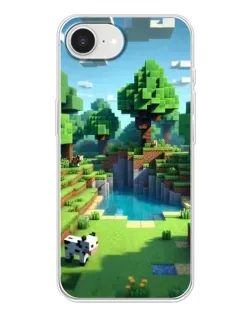 Чехол для iPhone 16e с картинкой «Minecraft летний день»