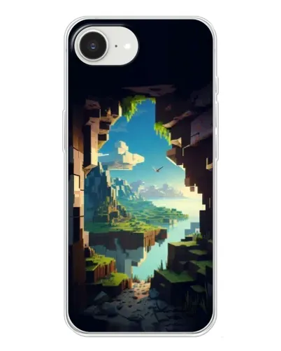 Чехол для iPhone 16e с картинкой «Вид из пещеры»