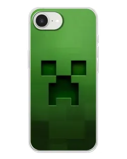 Чехол для iPhone 16e с картинкой «Крипер микро-дизайн»
