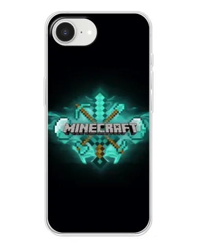 Чехол для iPhone 16e с картинкой «Minecraft Diamond лого»