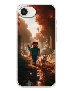 Чехол для iPhone 16e с картинкой «Стив в лесу»