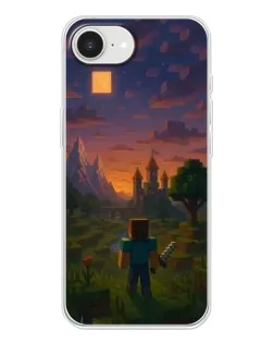 Чехол для iPhone 16e с картинкой «Стив у башни»