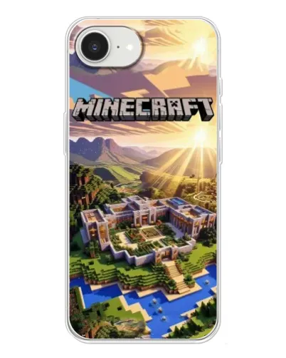 Чехол для iPhone 16e с картинкой «Minecraft панорама»