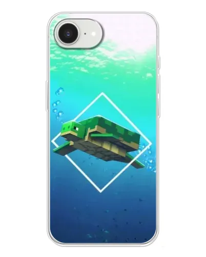 Чохол для iPhone 16e з картинкою «Черепаха Minecraft» Чохол для iPhone 16e з картинкою «Черепаха Minecraft»