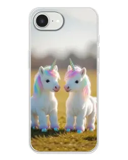 Чехол для iPhone 16e с картинкой «Пара единорогов»