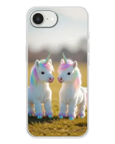 Чехол для iPhone 16e с картинкой «Пара единорогов» Чехол для iPhone 16e с картинкой «Пара единорогов»