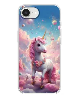 Чехол для iPhone 16e с картинкой «Единорог среди облаков»