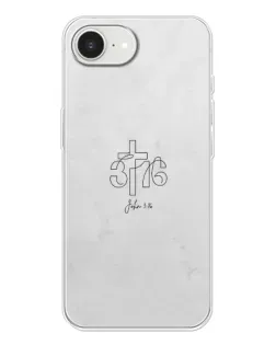 Чохол для iPhone 16e з картинкою «Івана 3:16 Хрест»
