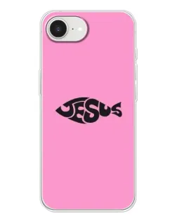 Чохол для iPhone 16e з картинкою «Рожевий символ Jesus»