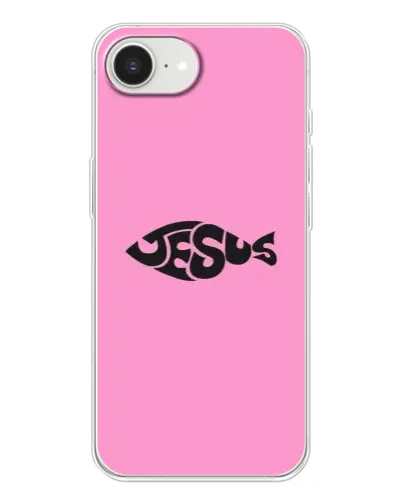 Чохол для iPhone 16e з картинкою «Рожевий символ Jesus» Чохол для iPhone 16e з картинкою «Рожевий символ Jesus»