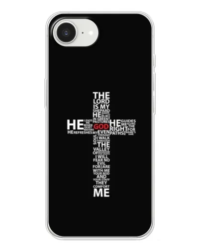 Чехол для iPhone 16e с картинкой «Текстовый крест» Чехол для iPhone 16e с картинкой «Текстовый крест»