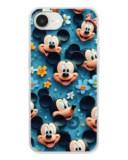 Чехол для iPhone 16e с картинкой «Паттерн Микки и Минни»
