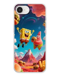 Чехол для iPhone 16e с картинкой «Космический фастфуд»