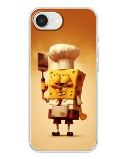 Чехол для iPhone 16e с картинкой «Губка Боб повар»