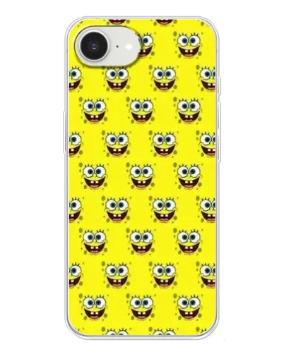 Чехол для iPhone 16e с картинкой «Паттерн Губка Боб»