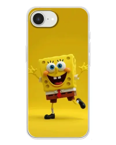 Чехол для iPhone 16e с картинкой «Позитивный Губка Боб»