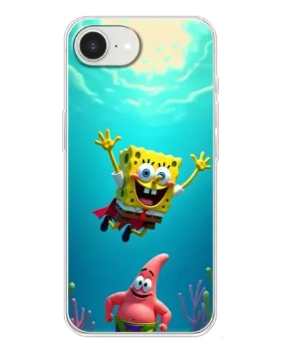 Чехол для iPhone 16e с картинкой «Спанч Боб под водой» Чехол для iPhone 16e с картинкой «Спанч Боб под водой»