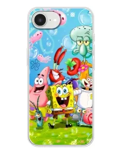 Чехол для iPhone 16e с картинкой «Губка Боб и друзья» Чехол для iPhone 16e с картинкой «Губка Боб и друзья»