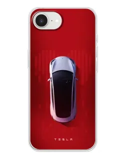Чехол для iPhone 16e с картинкой «Tesla Top View»