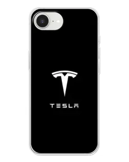 Чехол для iPhone 16e с картинкой «Tesla White Logo»