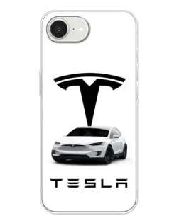 Чехол для iPhone 16e с картинкой «Tesla White Style»