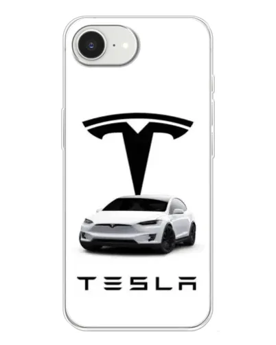 Чехол для iPhone 16e с картинкой «Tesla White Style»