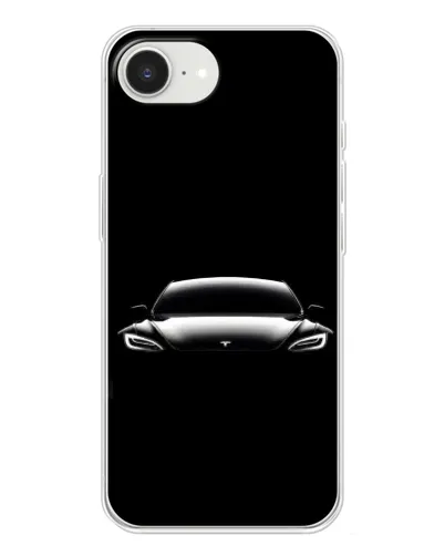 Чехол для iPhone 16e с картинкой «Фары Tesla Night»