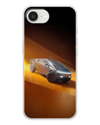 Чехол для iPhone 16e с картинкой «Cybertruck в пустыне»