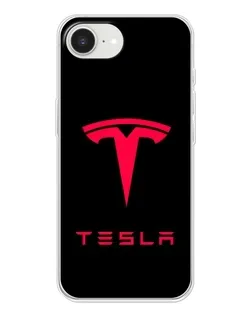 Чехол для iPhone 16e с картинкой «Tesla Red Logo»