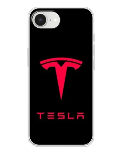 Чехол для iPhone 16e с картинкой «Tesla Red Logo»