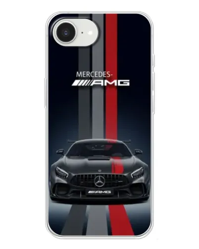 Чехол для iPhone 16e с картинкой «Mercedes — белый карбон»