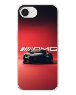 Чехол для iPhone 16e с картинкой «Mercedes AMG — красная линия»