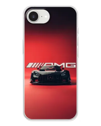 Чехол для iPhone 16e с картинкой «Mercedes AMG — красная линия»