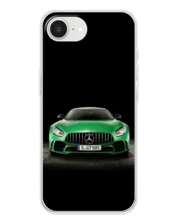 Чехол для iPhone 16e с картинкой «Mercedes — неоновый лого»