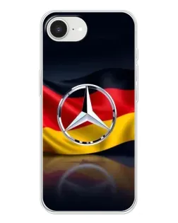 Чехол для iPhone 16e с картинкой «Mercedes — флаг Германии»