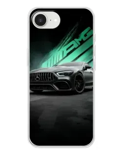 Чехол для iPhone 16e с картинкой «Темный Mercedes AMG»