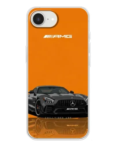 Чехол для iPhone 16e с картинкой «Оранжевый Mercedes AMG»