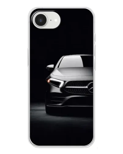 Чехол для iPhone 16e с картинкой «Свет фар Mercedes»