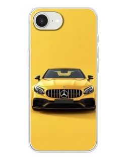 Чехол для iPhone 16e с картинкой «Желтый Mercedes GT»
