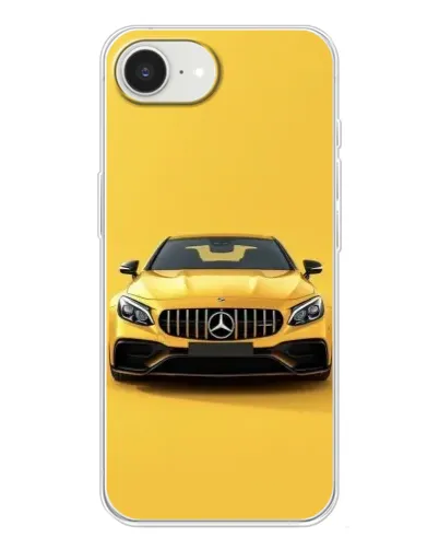 Чехол для iPhone 16e с картинкой «Желтый Mercedes GT»