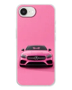 Чехол для iPhone 16e с картинкой «Розовый Mercedes AMG»