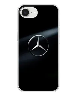 Чехол для iPhone 16e с картинкой «Mercedes на металле»