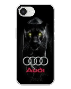 Чехол для iPhone 16e с картинкой «Пантера и Audi»