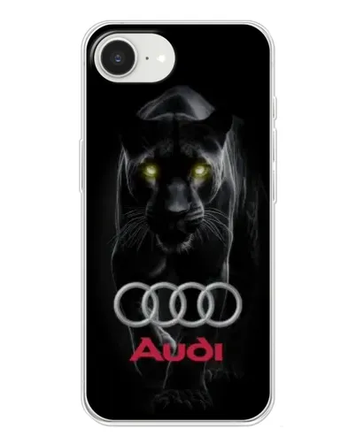 Чехол для iPhone 16e с картинкой «Пантера и Audi» Чехол для iPhone 16e с картинкой «Пантера и Audi»